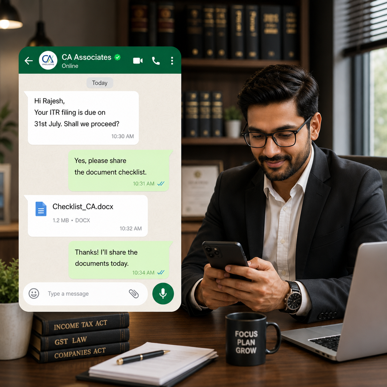 Professional Services WhatsApp Communication